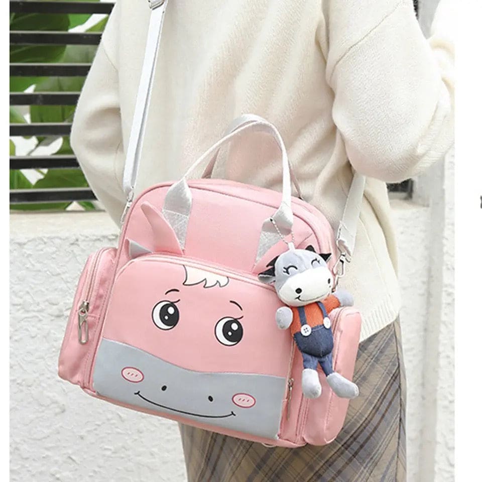 Luxury Multifunction Mother Backpack, Cartoon Cow Waterproof Diaper Bag, Fashion Mummy Baby Bag, Convenient Baby Nursing Bag, Oxford Cartoon Women Backpack, Large Capacity Women Handbag With Side Pockets, Mommy Multipurpose Bag Luxury Multifunction Mother Backpack, Cartoon Cow Waterproof Diaper Bag, Fashion Mummy Baby Bag, Convenient Baby Nursing Bag, Oxford Cartoon Women Backpack, Large Capacity Women Handbag With Side Pockets, Mommy Multipurpose Bag